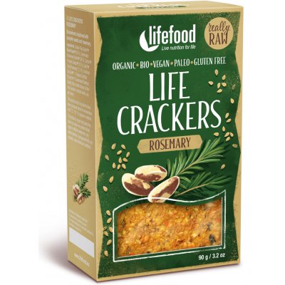 Lifefood Life crackers Rozmarýnové Raw Bio 90 g