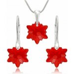 Swarovski Elements Edelweiss Snowflake krystal Stříbrná sada 34221.1 – Sleviste.cz