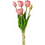 Umělý svazek Tulipánů růžová, 39 cm – Hledejceny.cz