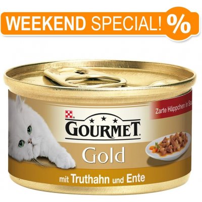 Gourmet Gold jemné kousky losos & kuře 12 x 85 g
