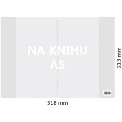 JUNIOR Obal na knihu A5 PVC 318x213 mm silný transparentní – Zbozi.Blesk.cz