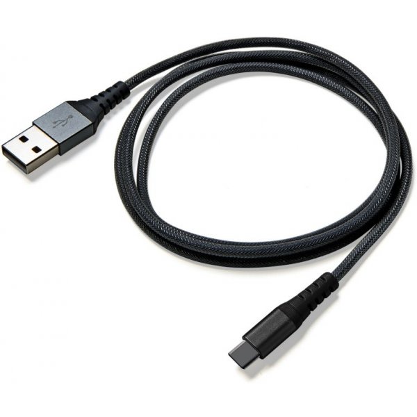 usb kabel Celly USBTYPECNYL25BK s USB-C konektorem, nylonový obal, 25cm, černý