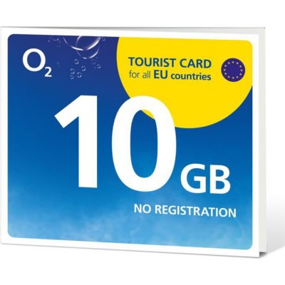 Předplacená SIM karta O2 s kreditem 50 Kč, 10 GB DAT - Tourist Card – Zboží Mobilmania