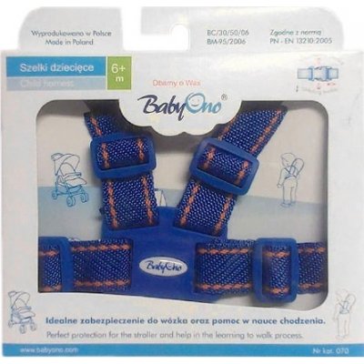 BabyOno Kšíry řemínky KLASIK modré s oranžovou – Zboží Dáma