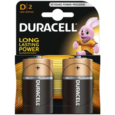 Duracell Basic D 2ks LR20/D/MN1300(K2) – Zboží Mobilmania