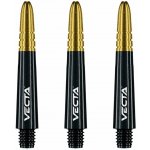 Winmau Vecta krátké 35mm, černý plast, zlatý hliníkový top – Hledejceny.cz
