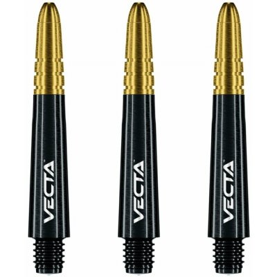 Winmau Vecta krátké 35mm, černý plast, zlatý hliníkový top – Hledejceny.cz