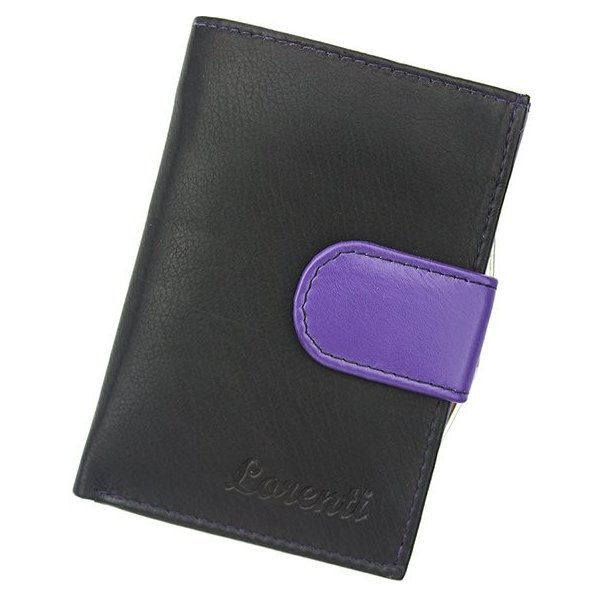 Peněženka Lorenti Dámská kožená peněžka LT 01 CCF černá s fialovou