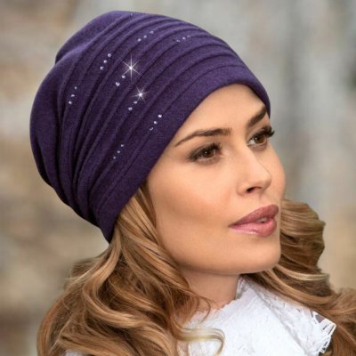 Krumlovanka dámská vlněná čepice W-0052/472 fialová – Hledejceny.cz
