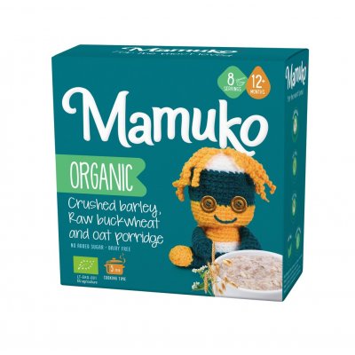 Mamuko Dětská bio kaše drcená zelená pohanka, ječmen, oves 200 g – Zboží Dáma