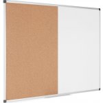 Bi-Office Popisovací magnetická tabule a korková nástěnka, kombinovaná, 900 x 600 mm – Zboží Živě
