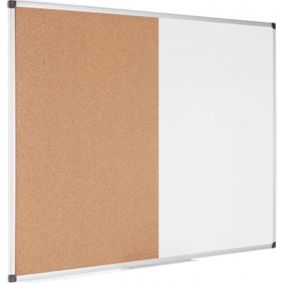 Bi-Office Popisovací magnetická tabule a korková nástěnka, kombinovaná, 900 x 600 mm – Zboží Živě