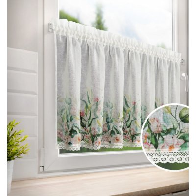 Dekorační krátká vitrážová záclona do kuchyně BLANKA 150x60 cm MyBestHome – Hledejceny.cz