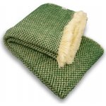 Balkanova přehoz na postel Vlněný Karandila XXII jedlově zelený 220 x 200 cm – Zboží Dáma