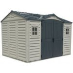 Duramax Zahradní plastový domek Apex Pro 10.5'x8' 7,6 m² - šedý/antracit + podlahová konstrukce 40116 – Zboží Mobilmania