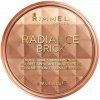 Bronzer Rimmel London Radiance Brick pudrový a rozjasňující bronzer 001 Light 12 g