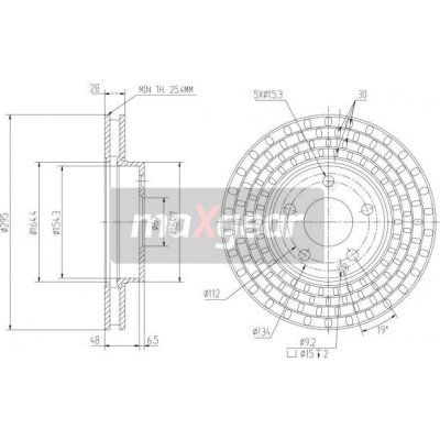 Brzdový kotouč MERCEDES přední W211 02- 986479039 MAXGEAR – Hledejceny.cz