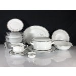 Leander 1907 Jídelní souprava Sabina s platinovým pásk 25 dílná – Zboží Dáma