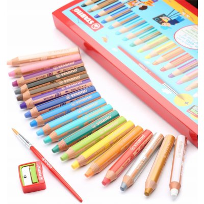 Stabilo 880/18-3 Woody sada pastelek 3v1 plus ořezávátko 18 ks – Sleviste.cz