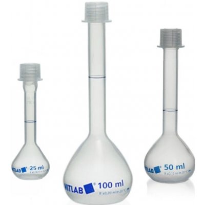Měrná banka z PP se šroubovacím uzávěrem, třída B – 10 ml, DIN EN ISO 1042