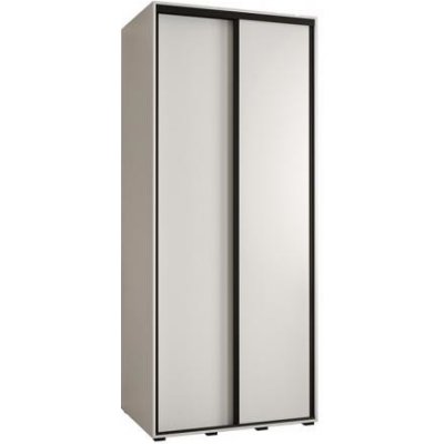 DobreSny Davos s posuvnými dveřmi 120 cm bílá / černé pojezdy – Sleviste.cz