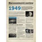 Narozeninové noviny 1949 s vlastním textem a fotografií S fotografií a textem – Zboží Mobilmania