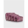Obal na oděv a obuv Sada pěti cestovních taštiček v tmavě růžové barvě Heys Metallic Packing Cube 5pc
