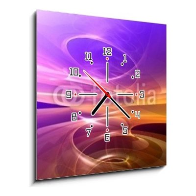 Obraz s hodinami 1D - 50 x 50 cm - fond d écran abstrait généré en 3d fond d écran abstrait généré en 3d – Zbozi.Blesk.cz