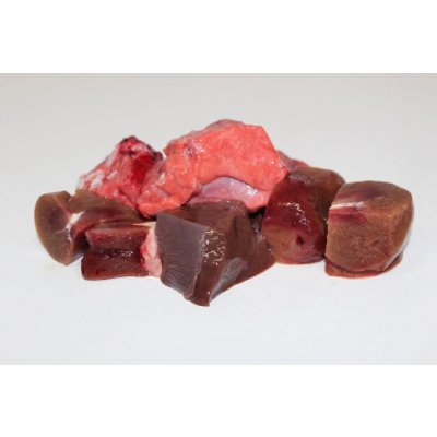 Masožravci Hovězí droby mix kostky 1 kg – Zboží Dáma