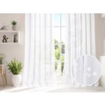 Voál bílý - vyšívaný kvítek - vzor 27110 – Zboží Mobilmania