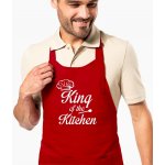 Kariban HobbyTriko Zástěra pro muže King of the Kitchen Červená – Hledejceny.cz
