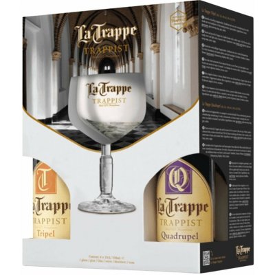 La Trappe 4 x 0,33 l (dárkové balení 1 sklenice) – Hledejceny.cz