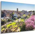 Skleněný obraz 1D - 100 x 70 cm - The aerial view of Roman Forum in Rome, Italy Letecký pohled na Římské fórum v Římě, Itálie – Hledejceny.cz