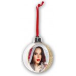 FotoDarky.cz Vánoční baňka s fotkou zlatá stříbrná – Zboží Dáma