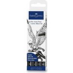 Faber-Castell 6719 Popisovač Pitt Artist Pen Comic černé 4 ks – Zboží Mobilmania