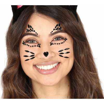 Guirca Nalepovací kamínky na obličej Kočka Halloween – Zbozi.Blesk.cz