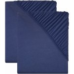 Livarno home žerzej prostěradlo prostěradel 2ks tmavě modré 90-100x200 – Zboží Dáma