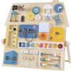 Montessori smyslová pomůcka 2Kids Toys Activity board Senzorická deska Domeček