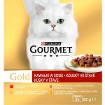 Gourmet Gold cat Multipack kousky ve šťávě 8 x 85 g – Zboží Mobilmania