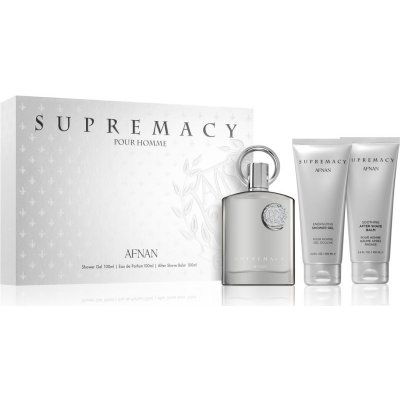 Afnan Supremacy Silver Dárková sada pánská EDP 100 ml, sprchový gel 100 ml a balzám po holení 100 ml – Zboží Mobilmania