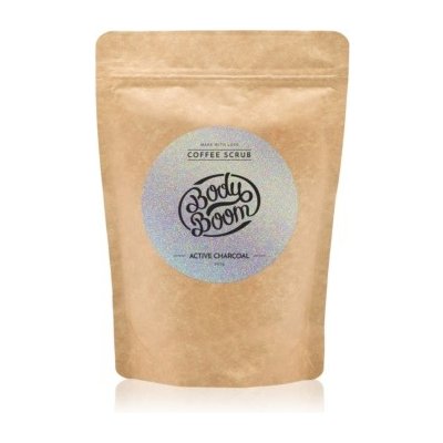 BodyBoom kávový tělový peeling Active Charcoal 200 g