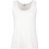 Dámské tílko Fruit of the Loom Lady Fit Valueweight Vest bez rukávu COT16137600100 white Bílá