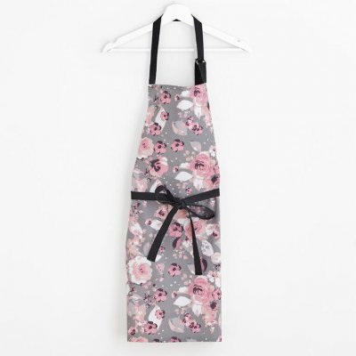 Novega kuchyňská zástěra Patels růžové květy na šedé – Zboží Dáma