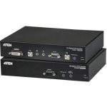 Aten CE-690 USB, DVI KVM extender pro konzoli s USB klávesnicí a myší přes optický kabel, dosah 20km, max.