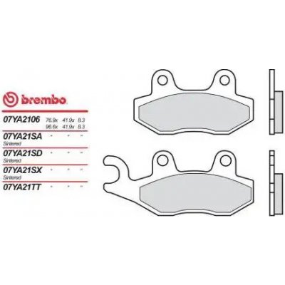 Brembo Zadní brzdové destičky Brembo Triumph 900 BONNEVILLE STREET CUP 2017 - směs SX – Hledejceny.cz