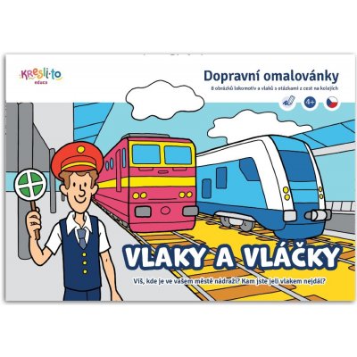 Vlaky a vláčky Dopravní omalovánky A5 – Zboží Dáma