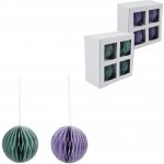 Sada papírových ozdob ORLISS 4 ks - více barev Barva: Fialová – Zboží Dáma