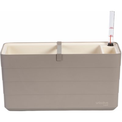 Plastia Samozavlažovací truhlík Berberis taupe/béžová 40 x 19,5 x 19,5 cm – Zbozi.Blesk.cz