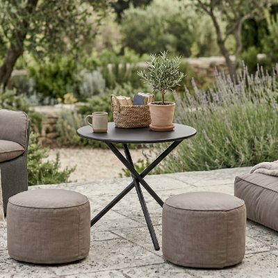 Ambiance KO-X59000100kulatý kovový 48 x 48 cm černá – Zboží Dáma