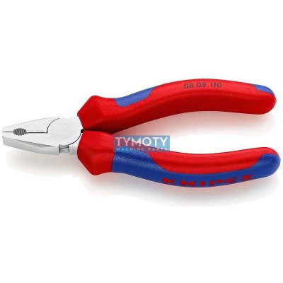 KNIPEX 08 05 110 Kombinované kleště mini, vícesložkové návleky, chromované 110 mm